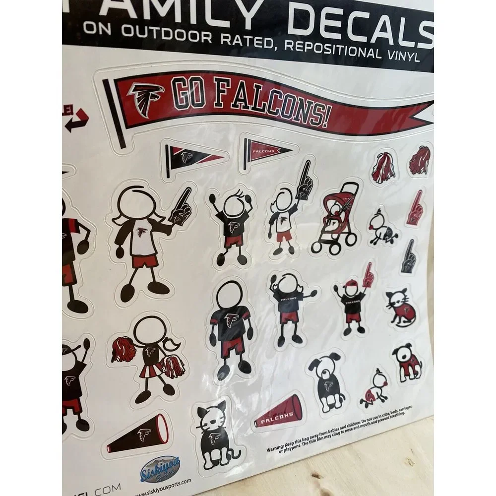 Atlanta Falcons NFL Football Family Decal Stickers‎ #1 Fan Family New